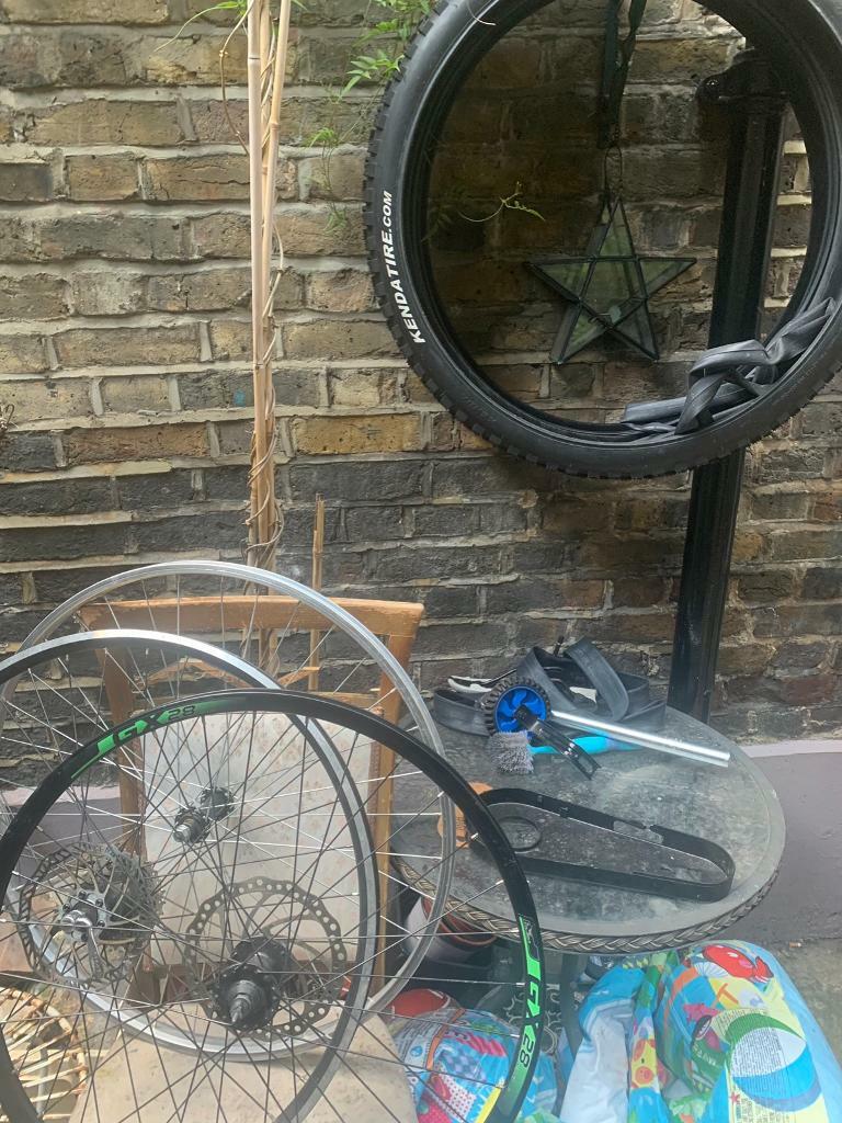 old spare parts of bikes